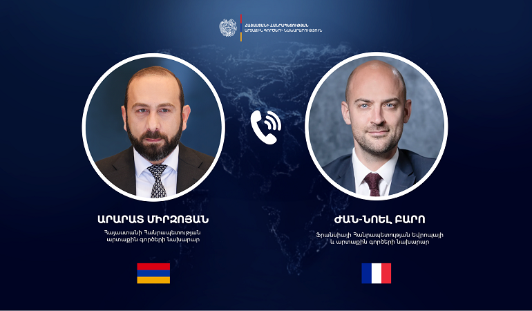 Ermenistan Dışişleri Bakanı, Fransız mevkidaşı ile telefonda görüştü