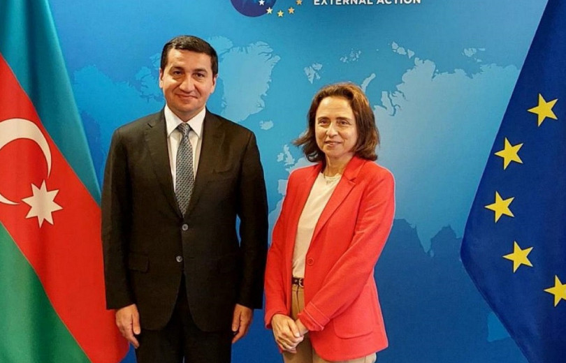 Hacıyev, AB resmi temsilcisi ile Ermeni-Azerbaycan ilişkilerinin normalleştirilmesi sürecini ele aldı
