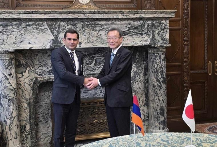Ermenistan Parlamento Başkan Yardımcısı, Japonya Danışmanlar Meclisi Başkan Yardımcısı ile görüştü