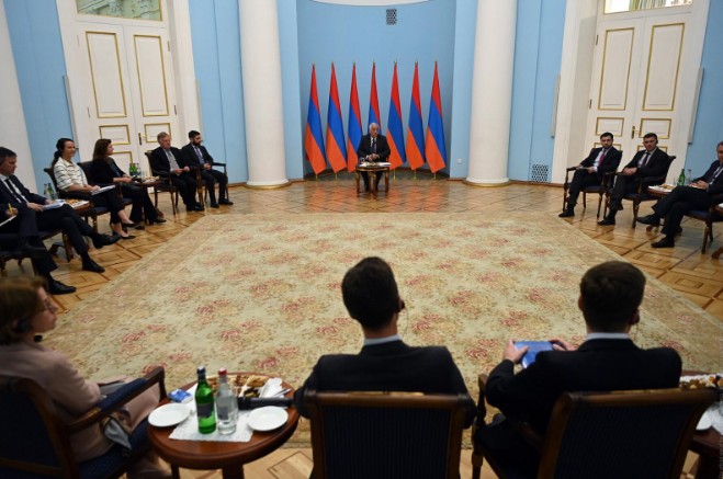 Ermenistan Cumhurbaşkanı Kuzey-Baltık Sekizlisi temsilcilerini kabul etti