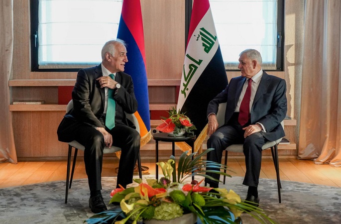 Ermenistan ve Irak Cumhurbaşkanları Fransa’da ikili ilişkileri görüştü