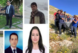 Batman'da Ermeni Kilisesi restorasyonu için keşfe giden ekibin aracı uçuruma yuvarlandı