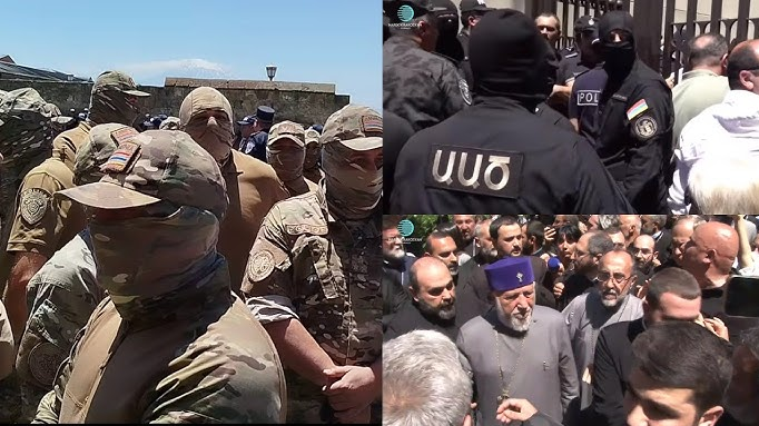 Ermenistan Ulusal Güvenlik Servisi görevlileri, Ana Taht Eçmiadzin'e girdi