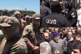 Ermenistan Ulusal Güvenlik Servisi görevlileri, Ana Taht Eçmiadzin'e girdi