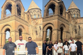 Efsane Gürcü halterci Lasha Talakhadze Ermenistan'ı ziyaret etti