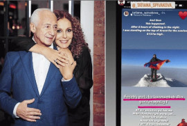 Spivakov’un kızı Ararat Dağı’na çıkarak Ermeni bayrağı açtı, oğluna “Masis” adını verdi