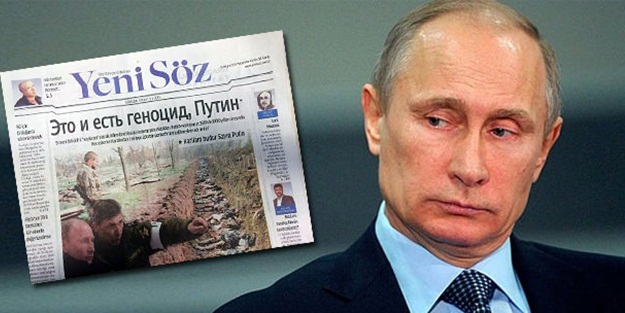 Türk gazetesinden Putin’e Rusça Çerkez ‘Soykırımı’  manşeti