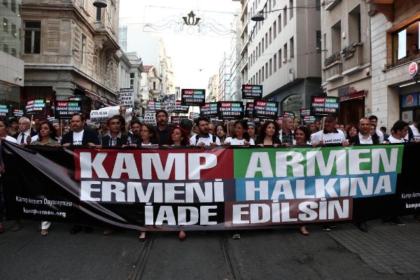 Taksim’de Kamp Armen’in iadesi talebiyle büyük yürüyüş