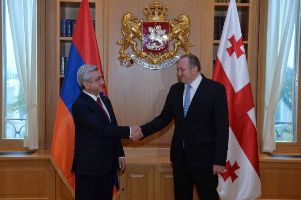 Serj Sarkisyan Gürcistan Cumhurbaşkanı ile Tiflis’te görüştü