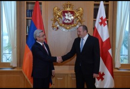 Serj Sarkisyan Gürcistan Cumhurbaşkanı ile Tiflis’te görüştü