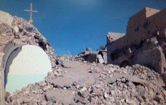 Sincar’daki Ermeni kilisesi tamamen tahrip edildi (foto)