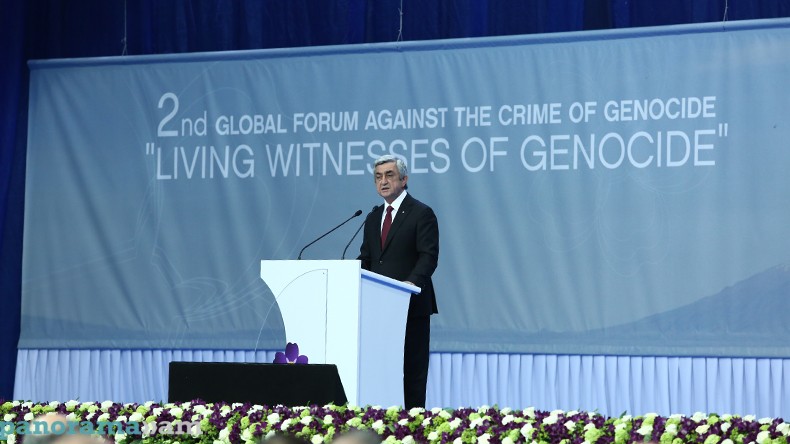 Ermenistan Cumhurbaşkanı, "Soykırım Suçuna Karşı" 2. Global Forumu'nda konuştu