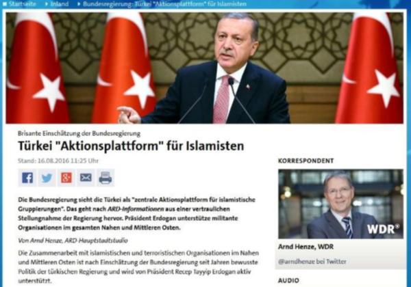 Ըստ Գերմանիայի ՆԳՆ-ի՝ Թուրքիան և Էրդողանը աջակցում են զինված իսլամիստներին