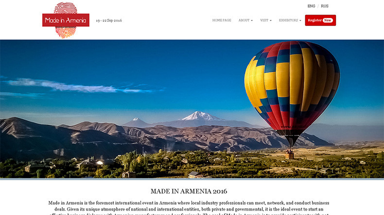 "Made in Armenia" sergisinin resmi sayfası hazırlandı