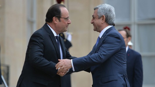 Serj Sarkisyan Fransa Cumhurbaşkanı François Hollande ile görüştü