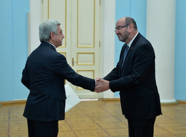 Sarkisyan, İsrail’in Yerevan yeni Büyükelçisi’ni kabul etti