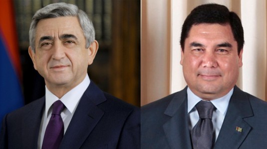 Serj Sarkisyan’dan Türkmensitan Cumhurbaşkanı’na tebrik mesajı