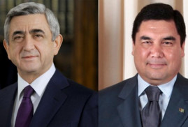 Serj Sarkisyan’dan Türkmensitan Cumhurbaşkanı’na tebrik mesajı