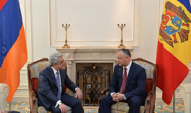 Serj Sarkisyan, İgor Dodon ile Ermenistan-Moldova işbirliğini değerlendirdi