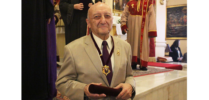 Türkiye Ermenileri Patrikhanesi’nden Hovhannes Çekiçyan’a madalya