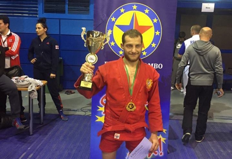 Ermeni sporcu Avrupa Sambo Şampiyonu oldu