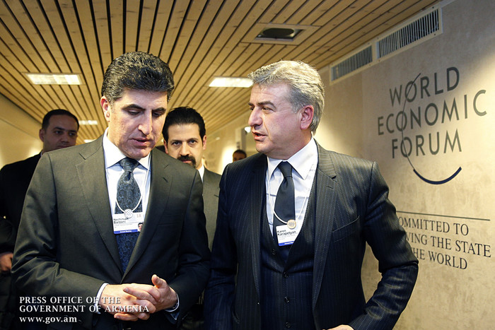 Davos’ta Ermenistan ve Kuzey Irak Kürt Yönetimi Başbakanı bir aray geldi