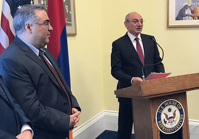 Artsakh Cumhurbaşkanı Bako Sahakyan, ABD Kongresi'ni ziyaret etti