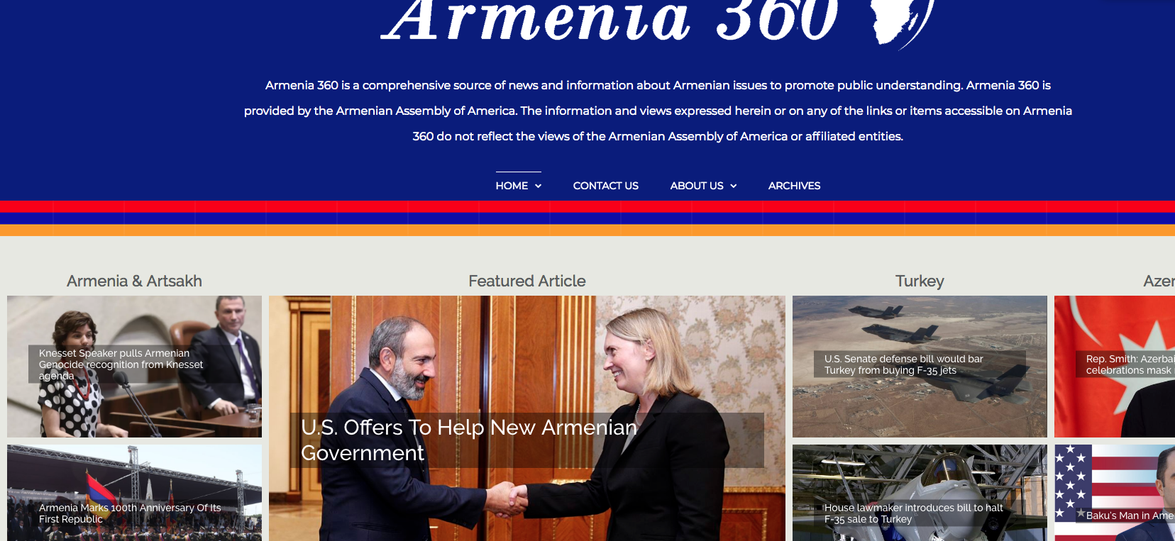 Amerikan Ermeni Asamblesi "Ermenistan 360" sitesini hayata geçirdi.