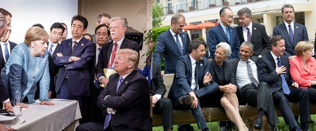 G7 zirvesinde ABD'nin eski ve yeni Devlet Başkanları