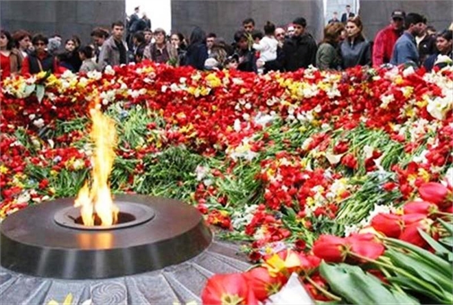 Ermeni Soykırımı Anıt Kompleksi'nin sonsuz ateşi, şiddetli yağmurdan etkilendi
