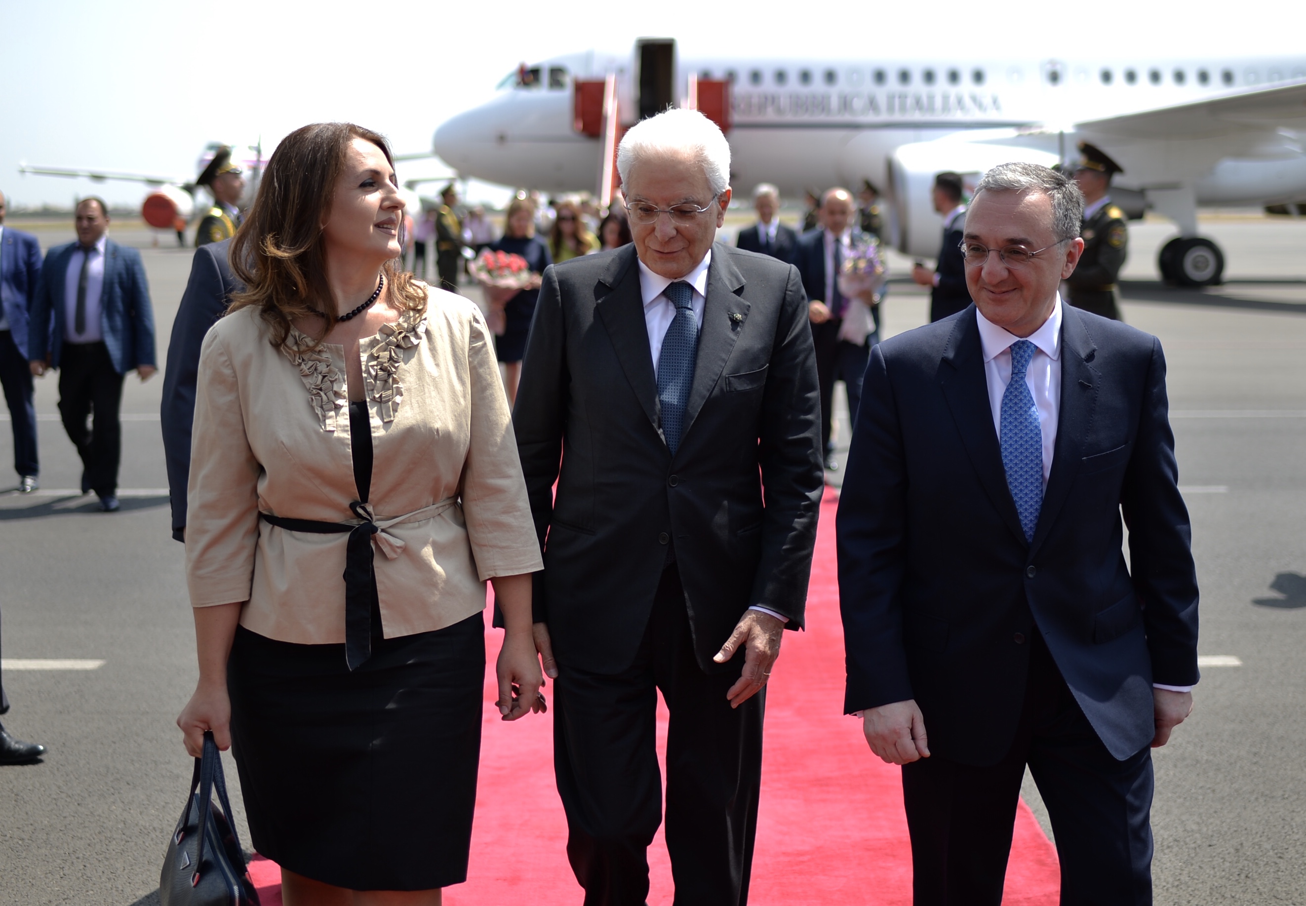 İtalya Cumhurbaşkanı resmi ziyaret için Ermenistan'da bulunuyor