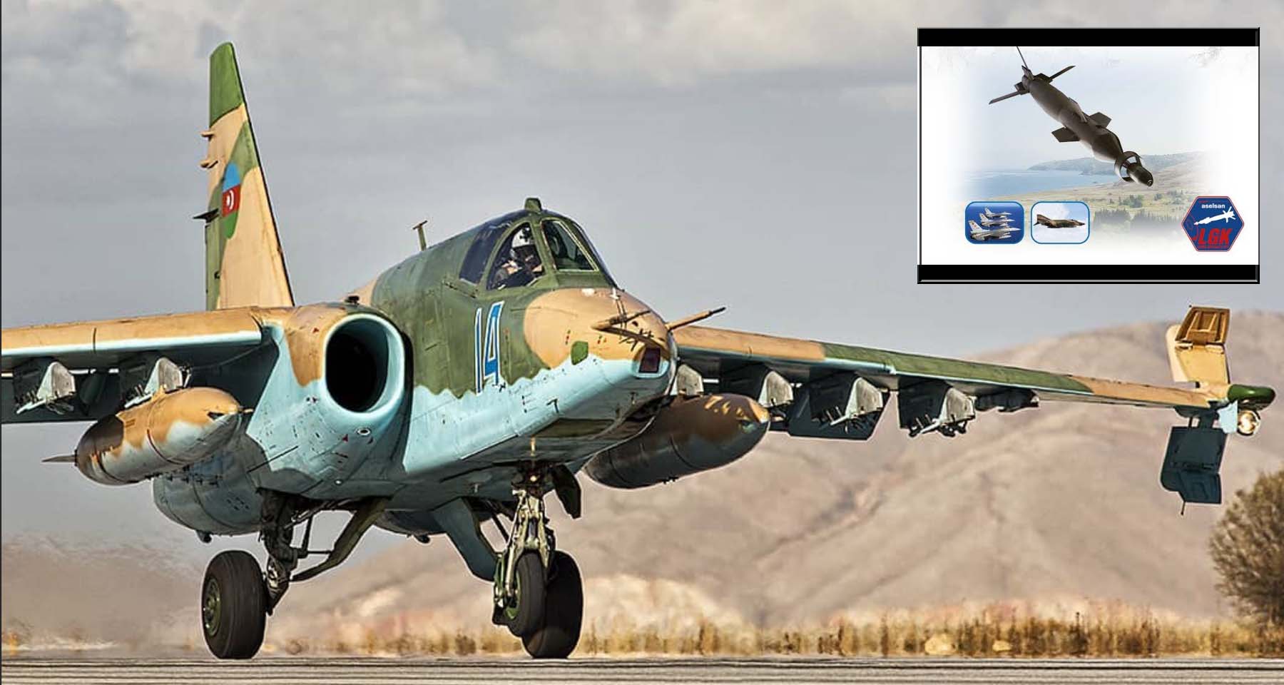 Ադրբեջանական «Sukhoi Su-25» ինքնաթիռները համալրվել են ռումբերի կառավարման լազերային համակարգով