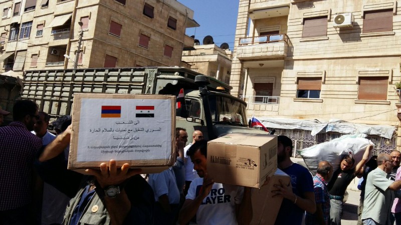 Ermenistan Suriye halkına insani yardım gönderecek