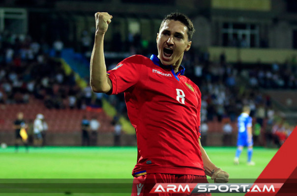 Ermenistan'da yılın en iyi futbolcusu Marcos Pizzelli seçildi