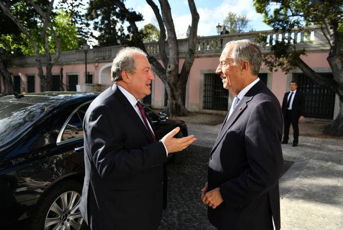 Ermenistan Cumhurbaşkanı, Portekiz Cumhurbaşakanı'yla bir araya geldi