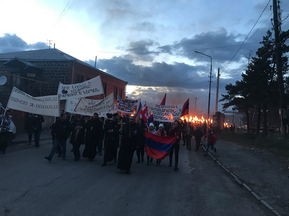 Gürcistan Ermenileri, Soykırım anısına meşaleli yürüyüş düzenledi