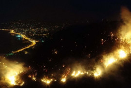 В турецком Гиресуне бушует лесной пожар (видео)