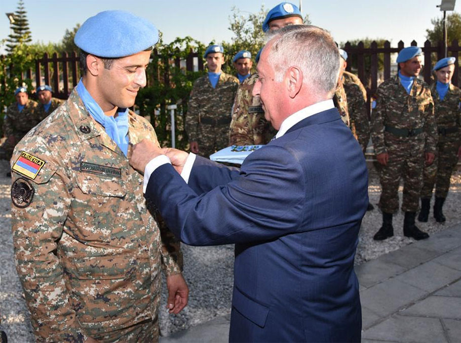 UNIFIL'de görev yapan Ermeni askerler ödüllendirildi