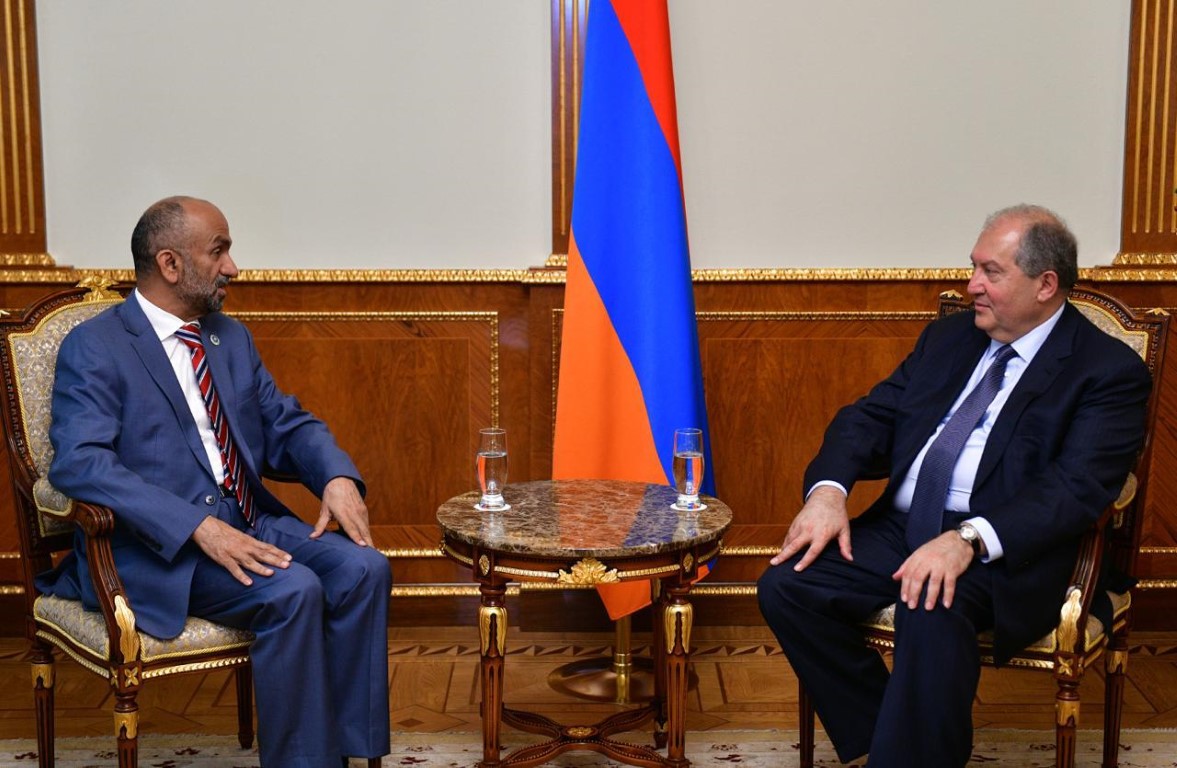 Ermenistan Cumhurbaşkanı Küresel Hoşgörü ve Barış Konseyi Başkanı ile bir araya geldi