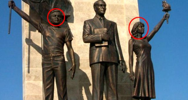 Թուրքիայում քաղաքապետը Աթաթուրքի հուշարձանի կողքին իր ու կնոջ արձանն է կանգնեցրել (ֆոտո)
