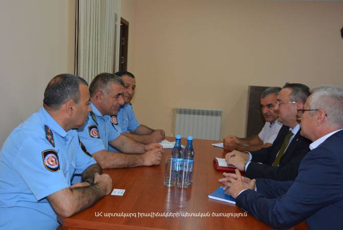 Karabağ Olağanüstü Haller Servisi'nin Müdürü, ICRC'in Artsakh görevlisini kabul etti