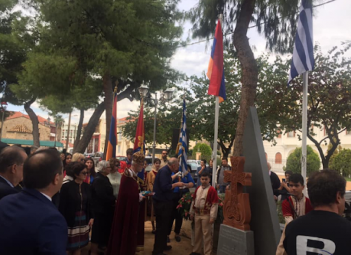 Yunanistan’ın Kalamata kentinde Ermeni Soykırımı kurbanlarına adanan Haçkar (Haç taşı) açıldı