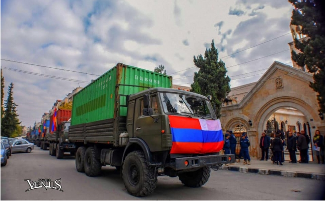 Rusya Ermenileri Suriye’ye insani yardım gönderdi