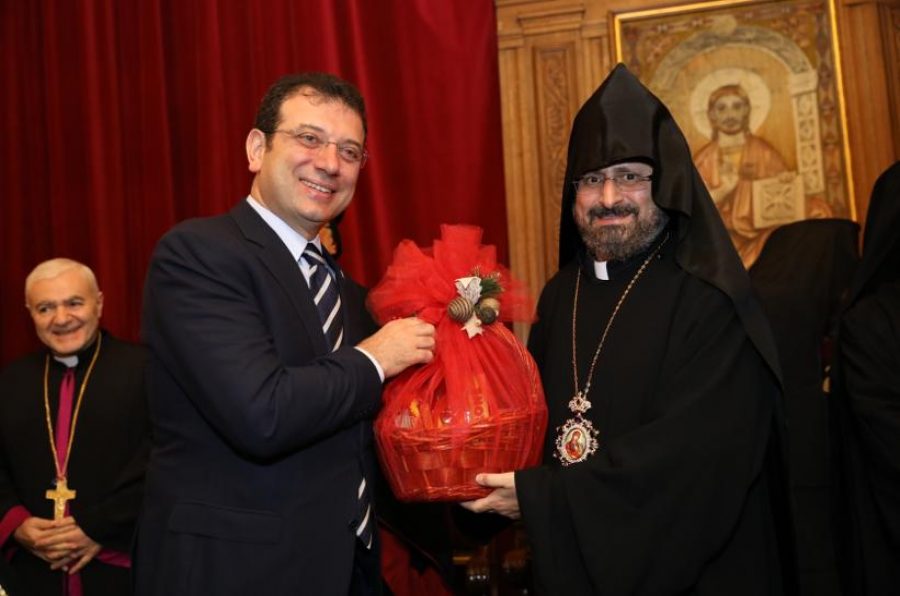 İmamoğlu Ermeni Patrikhanesi'nde yeni Patrik Maşalyan ile bir araya geldi
