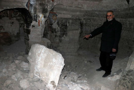Армянская пещерная церковь в Кесарии разрушена кладоискателями