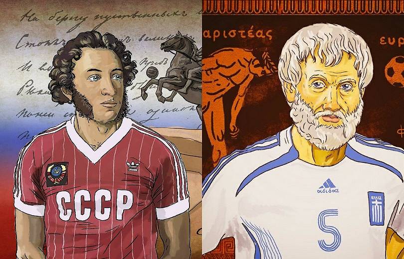 İtalyan ressam, futbol ile sanatı ilginç bir şekilde birleştirdi (foto)