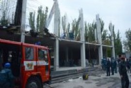 Erivan’da bina inşaatı çöktü