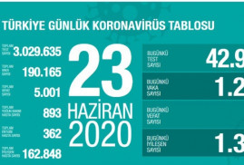 Թուրքիայում կորոնավիրուսից մահացածների թիվը հասել է 5.000-ի