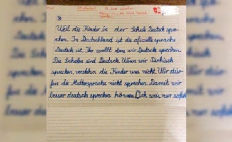 Գերմանիայում ուսուցիչը թուրք աշակերտին նկատողություն է արել դասամիջոցին թուրքերեն խոսելու համար