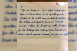 Գերմանիայում ուսուցիչը թուրք աշակերտին նկատողություն է արել դասամիջոցին թուրքերեն խոսելու համար